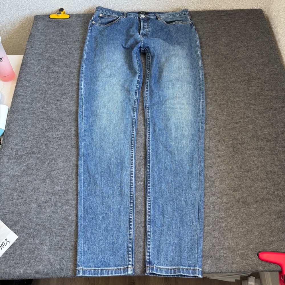A.P.C. Petite New Standard Jeans Mens 32 Blue Slim Button Fly Denim Pants